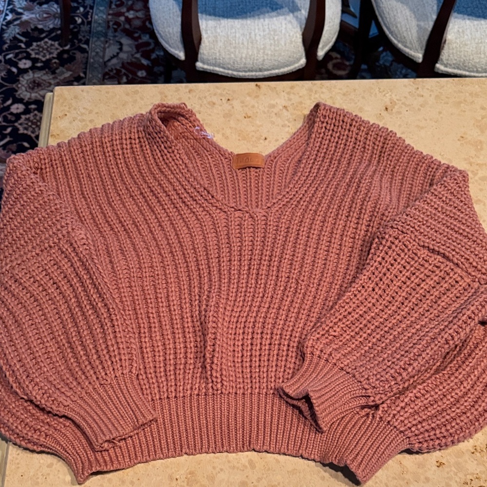 POL Cozy Pink Knit Sweater